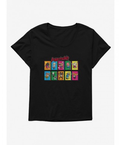 Aggretsuko Character Panels Girls T-Shirt Plus Size $8.32 T-Shirts