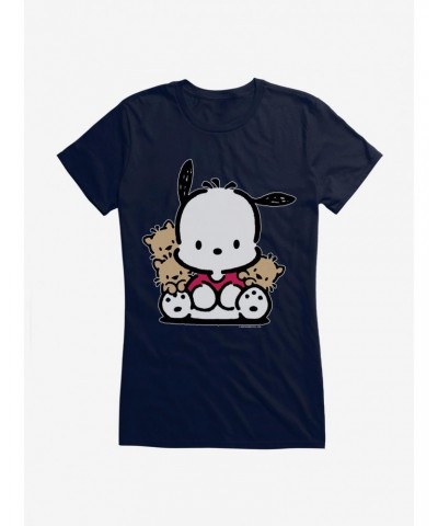 Pochacco Sitting With Friends Girls T-Shirt $6.97 T-Shirts