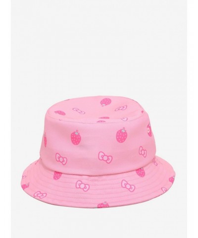 Hello Kitty Strawberries & Bows Bucket Hat $6.37 Hats