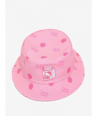 Hello Kitty Strawberries & Bows Bucket Hat $6.37 Hats