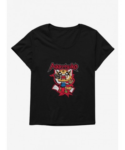Aggretsuko Screaming Lyrics Girls T-Shirt Plus Size $9.48 T-Shirts