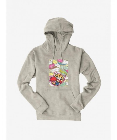 Aggretsuko Fighting Words Hoodie $17.24 Hoodies