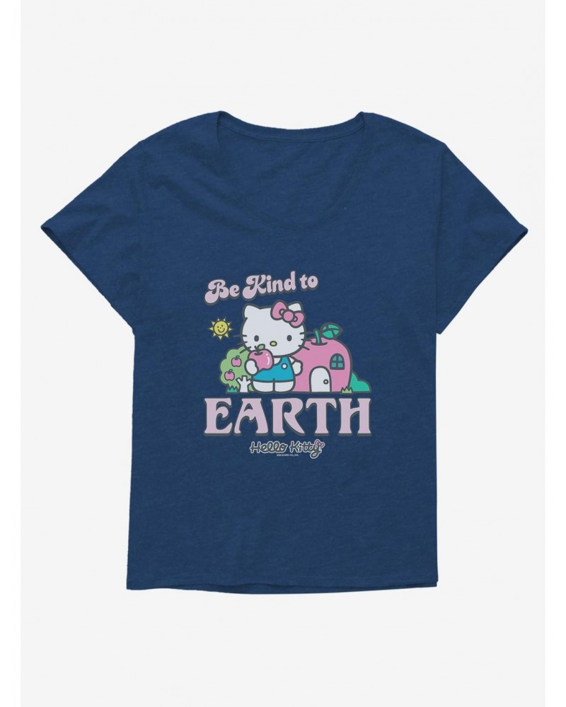 Hello Kitty Be Kind To The Earth Girls T-Shirt Plus Size $8.37 T-Shirts