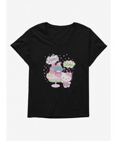 Hello Kitty Kawaii Vacation Dessert Time Girls T-Shirt Plus Size $10.29 T-Shirts
