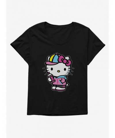 Hello Kitty Spray Can Front Girls T-Shirt Plus Size $7.40 T-Shirts