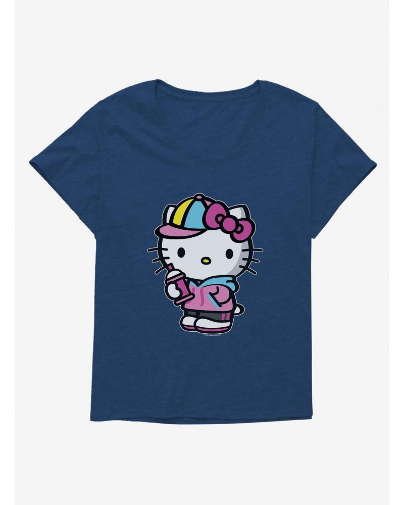 Hello Kitty Spray Can Front Girls T-Shirt Plus Size $7.40 T-Shirts