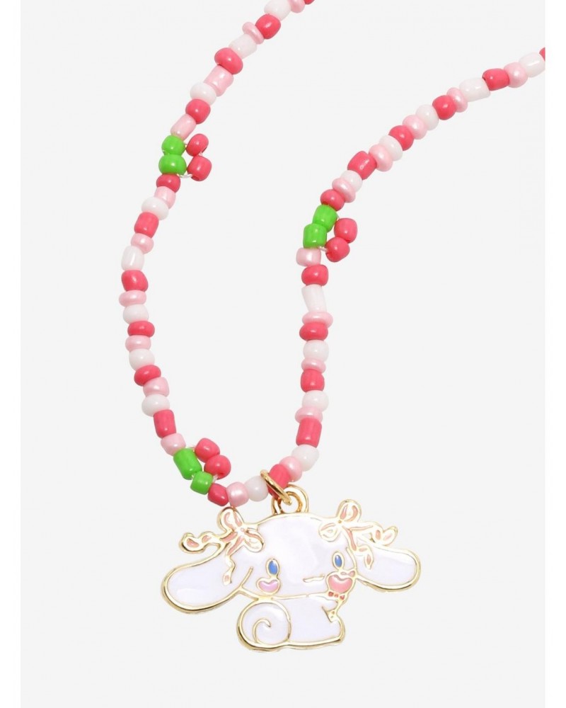 Cinnamoroll Pink Cherry Beaded Necklace $4.39 Necklaces
