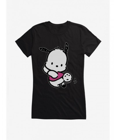 Pochacco Kicking It Girls T-Shirt $8.96 T-Shirts
