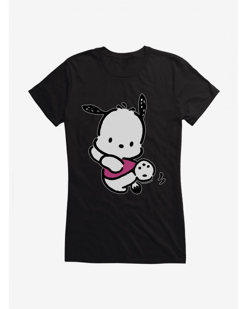 Pochacco Kicking It Girls T-Shirt $8.96 T-Shirts