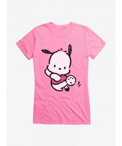 Pochacco Kicking It Girls T-Shirt $8.96 T-Shirts