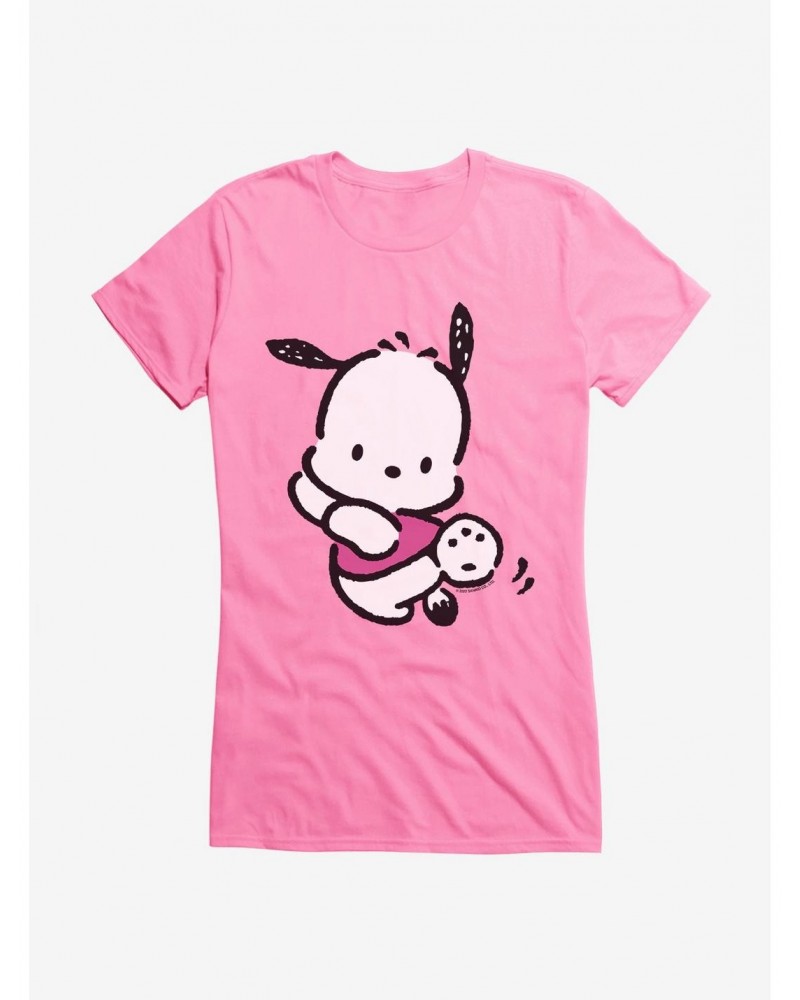 Pochacco Kicking It Girls T-Shirt $8.96 T-Shirts