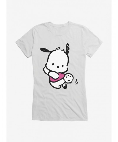 Pochacco Kicking It Girls T-Shirt $8.96 T-Shirts