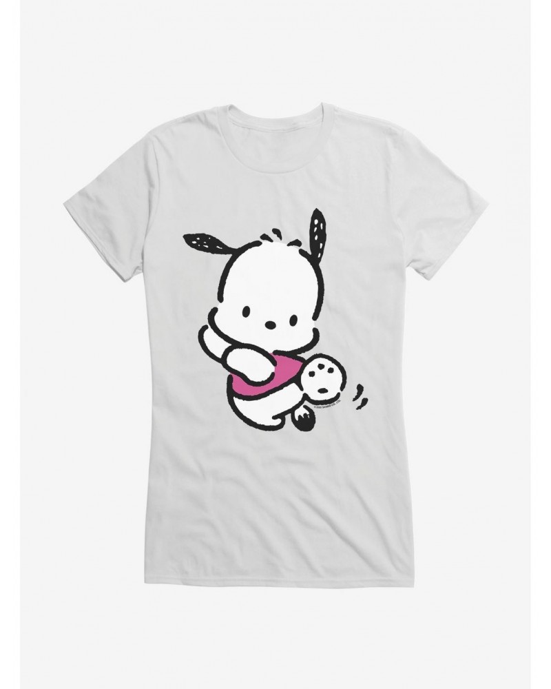 Pochacco Kicking It Girls T-Shirt $8.96 T-Shirts