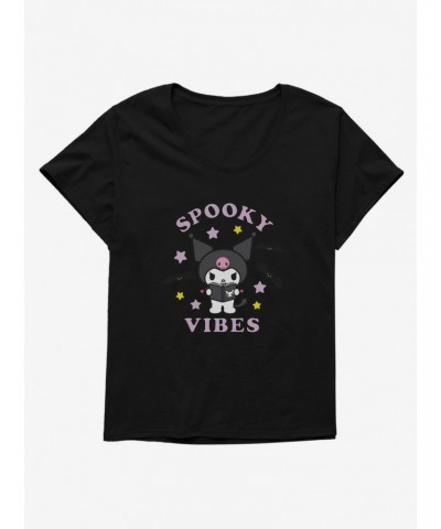 Kuromi Halloween Spooky Vibes Girls T-Shirt Plus Size $7.65 T-Shirts