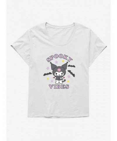 Kuromi Halloween Spooky Vibes Girls T-Shirt Plus Size $7.65 T-Shirts