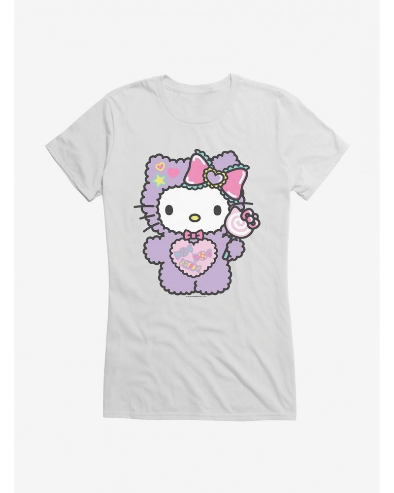Hello Kitty Sugar Rush Fuzzy Lollipop Girls T-Shirt $8.76 T-Shirts
