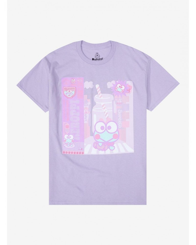 Keroppi Tokyo Pastel Purple Boyfriend Fit Girls T-Shirt $9.36 T-Shirts