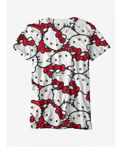 Hello Kitty Face Boyfriend Fit Girls T-Shirt $9.04 T-Shirts