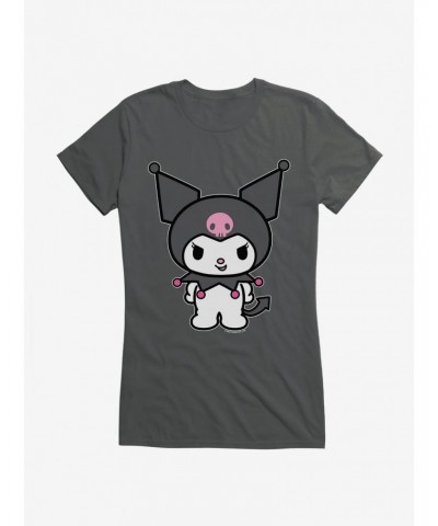 Kuromi Evil Grin Girls T-Shirt $6.18 T-Shirts