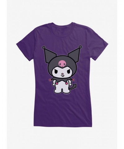 Kuromi Evil Grin Girls T-Shirt $6.18 T-Shirts