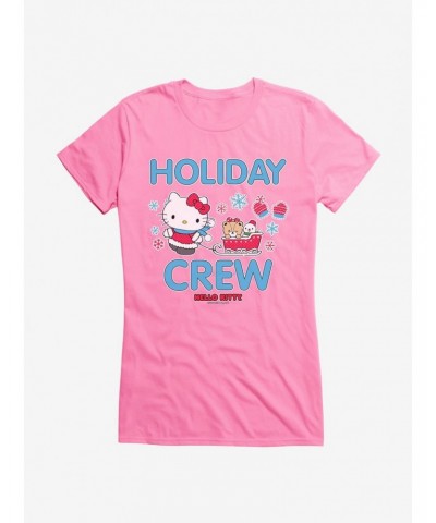 Hello Kitty Holiday Crew Sled Girls T-Shirt $8.96 T-Shirts