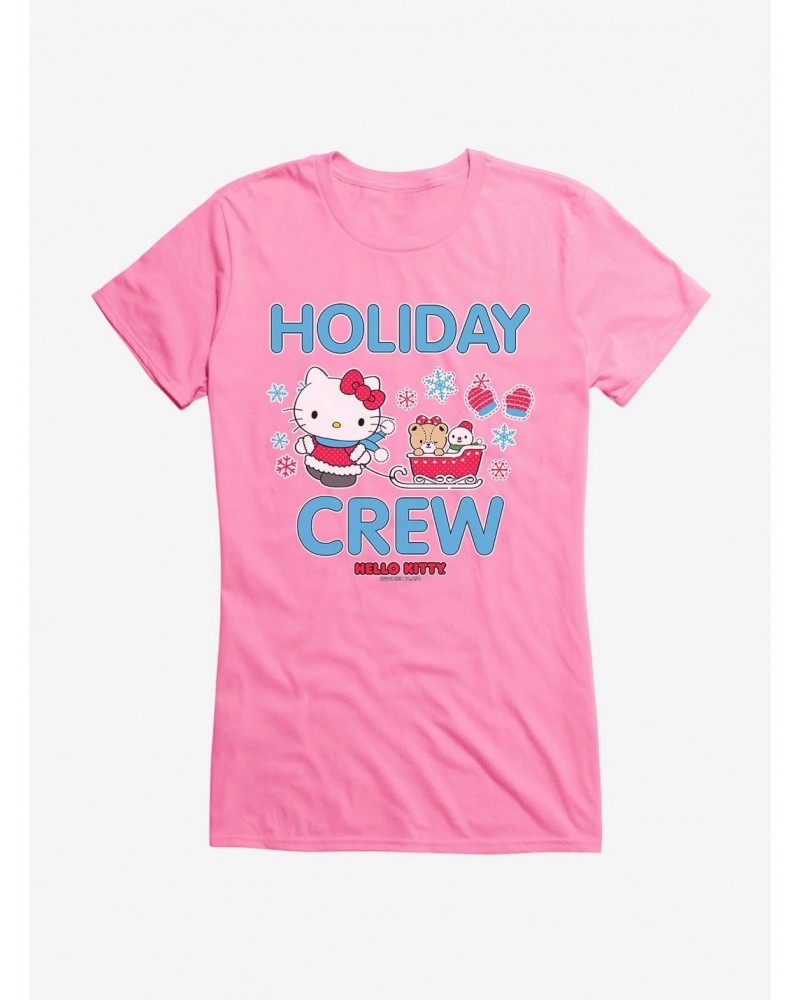 Hello Kitty Holiday Crew Sled Girls T-Shirt $8.96 T-Shirts