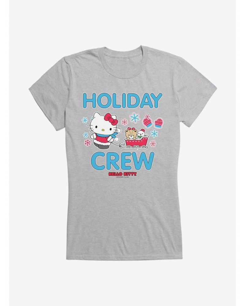 Hello Kitty Holiday Crew Sled Girls T-Shirt $8.96 T-Shirts