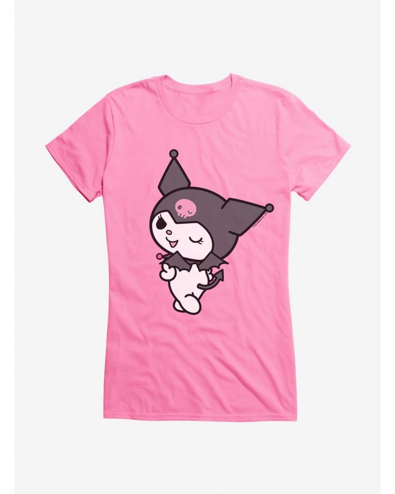 Kuromi Turning Wink Girls T-Shirt $9.16 T-Shirts