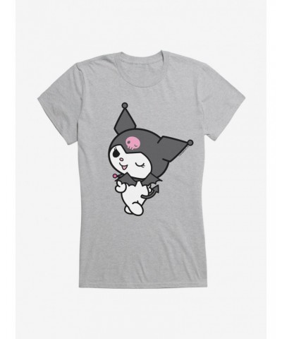 Kuromi Turning Wink Girls T-Shirt $9.16 T-Shirts