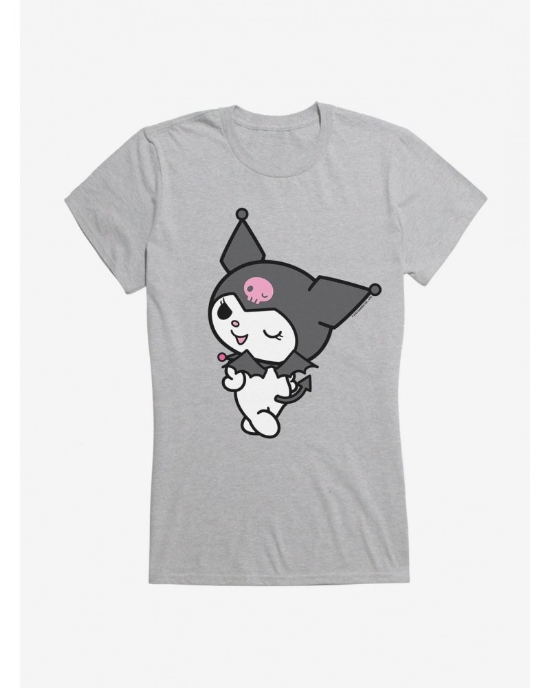 Kuromi Turning Wink Girls T-Shirt $9.16 T-Shirts