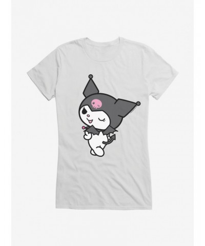 Kuromi Turning Wink Girls T-Shirt $9.16 T-Shirts