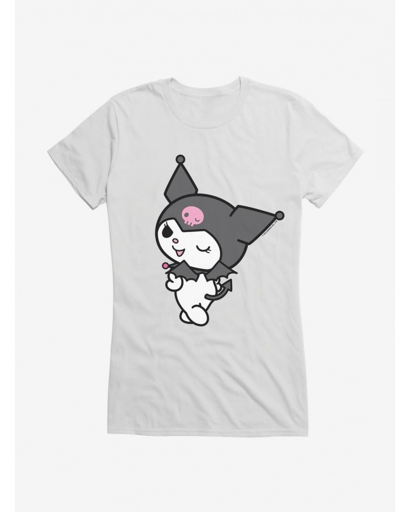 Kuromi Turning Wink Girls T-Shirt $9.16 T-Shirts