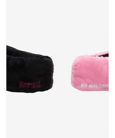 My Melody & Kuromi Mismatch Plush Slippers $14.65 Slippers