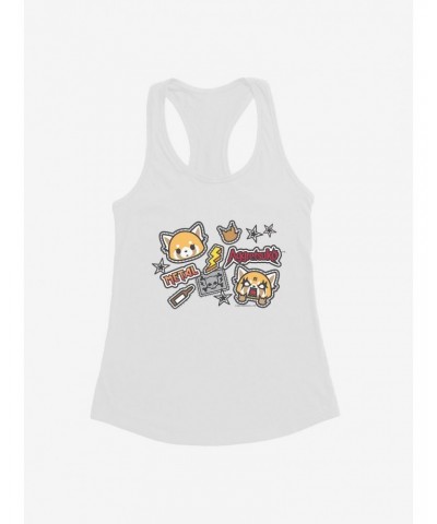 Aggretsuko Metal Gig Stickers Girls Tank $9.36 Tanks