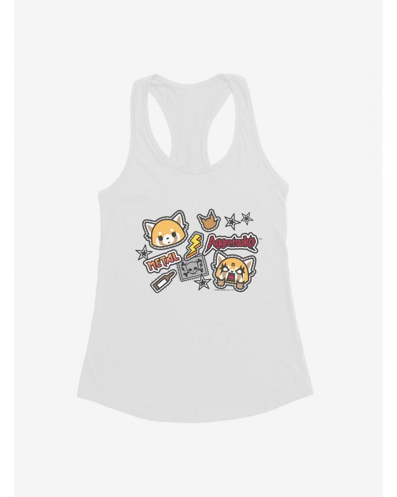 Aggretsuko Metal Gig Stickers Girls Tank $9.36 Tanks