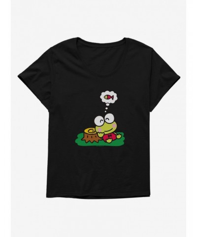 Keroppi Outdoor Thinking Girls T-Shirt Plus Size $7.42 T-Shirts