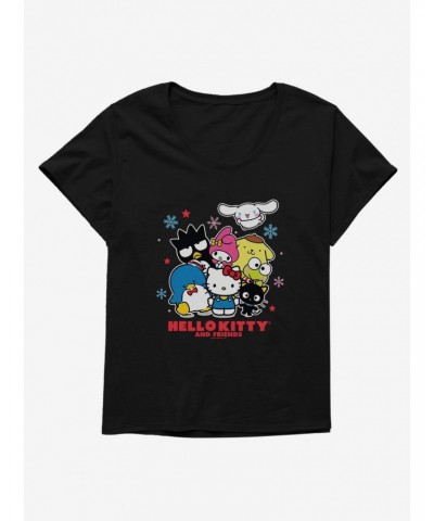 Hello Kitty and Friends Snowflakes Girls T-Shirt Plus Size $8.37 T-Shirts