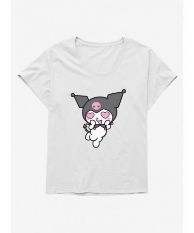 Kuromi Heart Eyes Girls T-Shirt Plus Size $11.10 T-Shirts