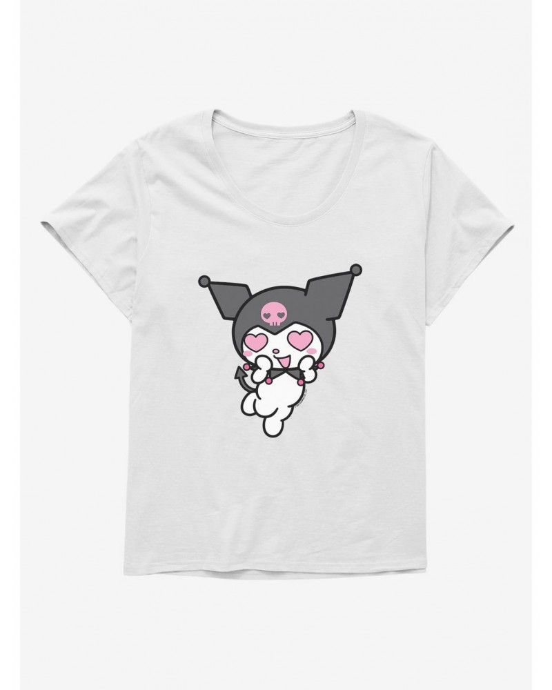 Kuromi Heart Eyes Girls T-Shirt Plus Size $11.10 T-Shirts