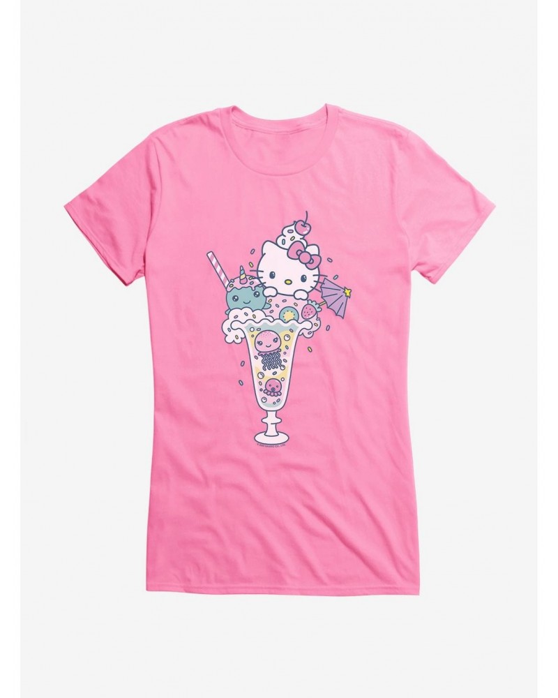 Hello Kitty Kawaii Vacation Milkshake Dreams Girls T-Shirt $9.36 T-Shirts