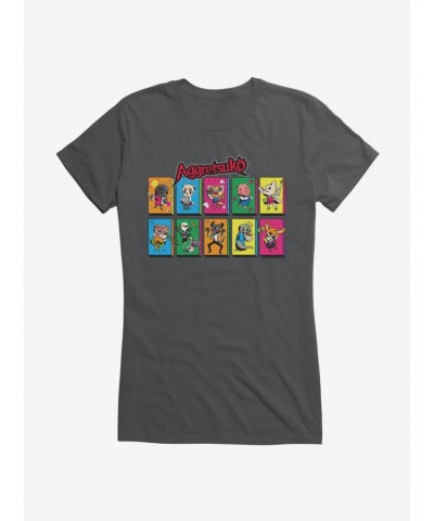 Aggretsuko Character Panels Girls T-Shirt $7.37 T-Shirts