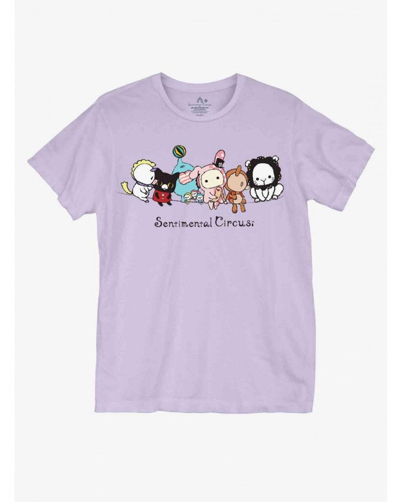 Sentimental Circus Group Boyfriend Fit Girls T-Shirt $4.60 T-Shirts