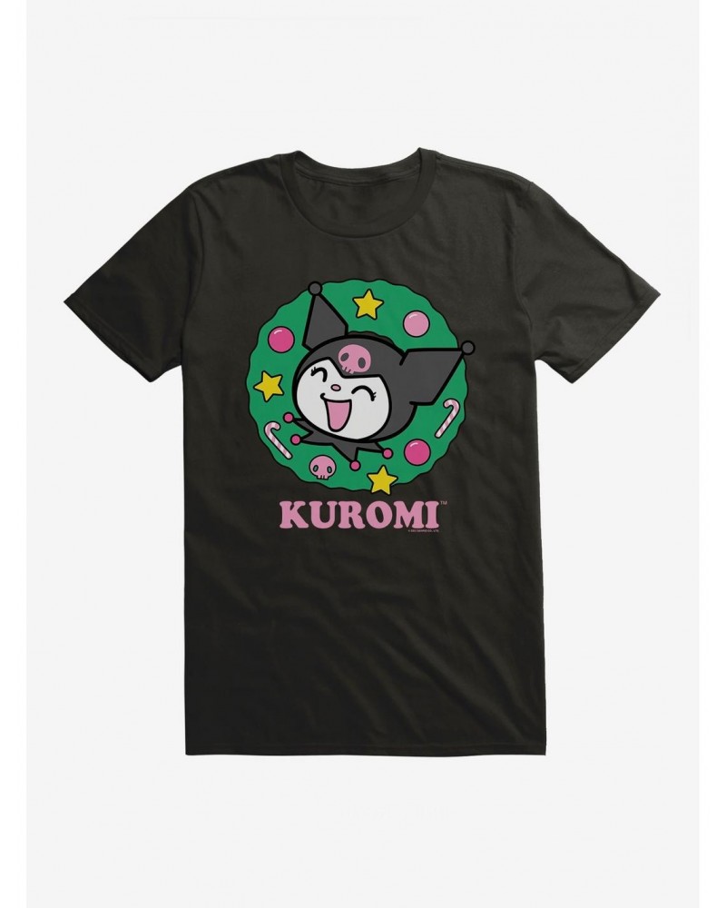 Kuromi Christmas Wreath T-Shirt $8.41 T-Shirts