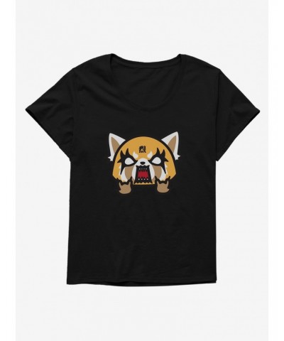 Aggretsuko Metal Rock & Roll Girls T-Shirt Plus Size $7.63 T-Shirts