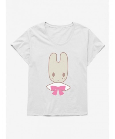 Marron Cream Pink Bow Bunny Girls T-Shirt Plus Size $9.25 T-Shirts