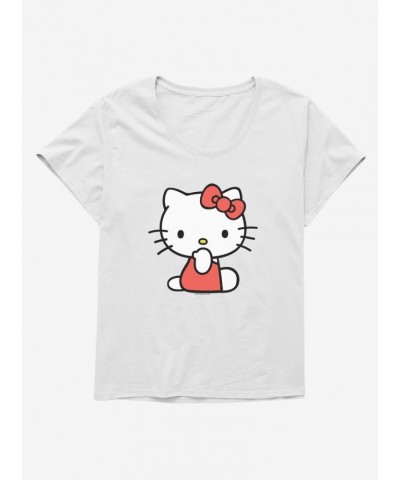 Hello Kitty Sitting Girls T-Shirt Plus Size $10.05 T-Shirts