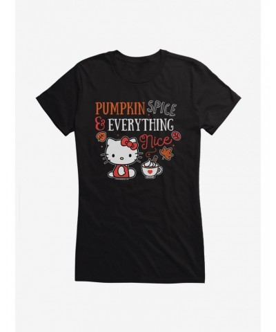 Hello Kitty Pumpkin Spice & Everything Nice Girls T-Shirt $6.77 T-Shirts
