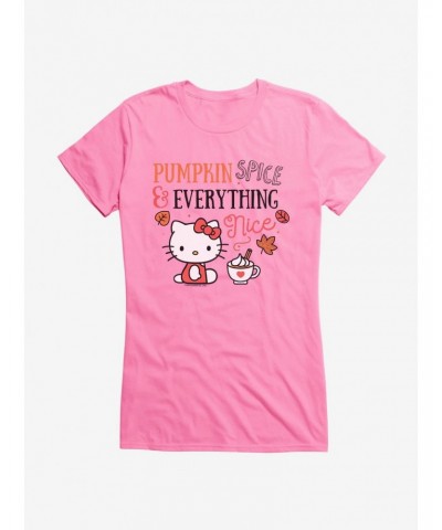 Hello Kitty Pumpkin Spice & Everything Nice Girls T-Shirt $6.77 T-Shirts