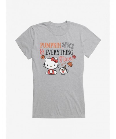 Hello Kitty Pumpkin Spice & Everything Nice Girls T-Shirt $6.77 T-Shirts