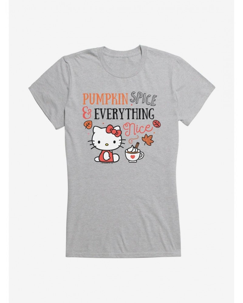 Hello Kitty Pumpkin Spice & Everything Nice Girls T-Shirt $6.77 T-Shirts